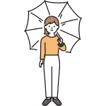Woman Holding An Umbrella SVG Icon